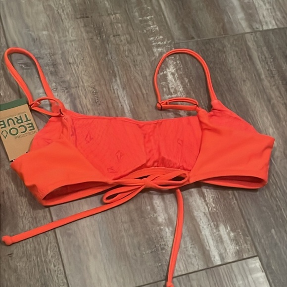 NEW Volcom Simply Solid Orange Cheekini Bikini Set size XS - Picture 7 of 11